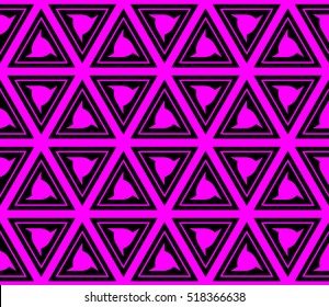 abstract geometric seamless pattern. vector. purple. neon