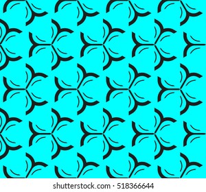 abstract geometric seamless pattern. vector. blue. neon
