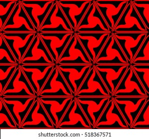 abstract geometric seamless pattern. vector. red and black