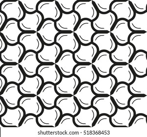 abstract geometric seamless pattern. vector. white and black