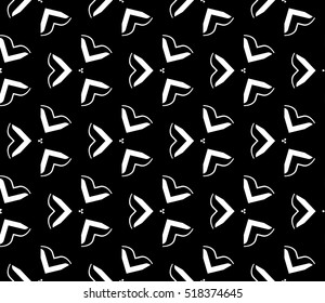 abstract geometric seamless pattern. vector. white and black