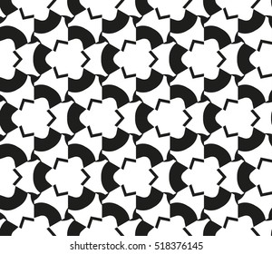 abstract geometric seamless pattern. vector. white and black