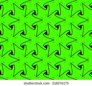 abstract geometric seamless pattern. vector. green and black