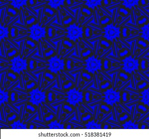 abstract geometric seamless pattern. vector. blue