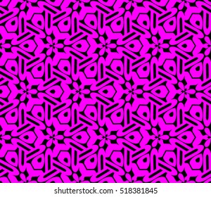 abstract geometric seamless pattern. vector. purple. neon