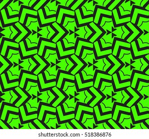 abstract geometric seamless pattern. vector. green and black
