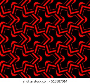 abstract geometric seamless pattern. vector. red and black