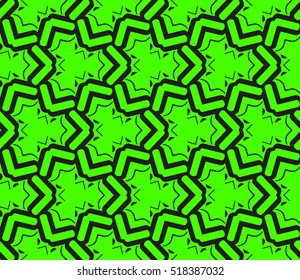abstract geometric seamless pattern. vector. green and black