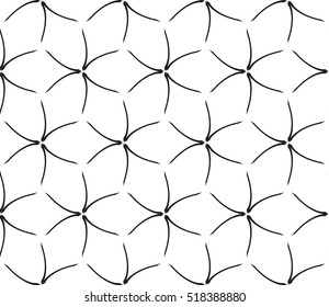 abstract geometric seamless pattern. vector. white and black
