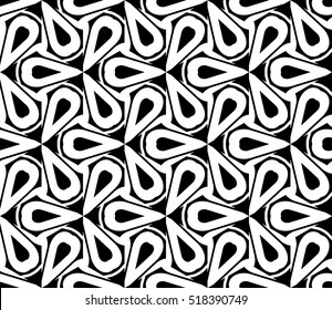 abstract geometric seamless pattern. vector. white and black