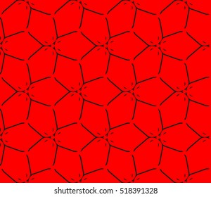 abstract geometric seamless pattern. vector. red and black