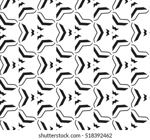 abstract geometric seamless pattern. vector. white and black