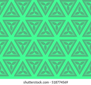 abstract geometric seamless pattern. vector. green