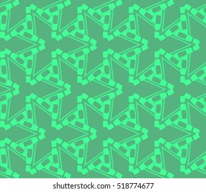 abstract geometric seamless pattern. vector. green