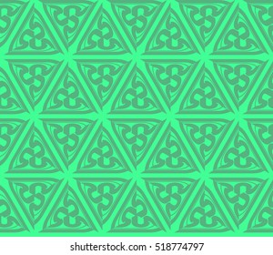 abstract geometric seamless pattern. vector. green