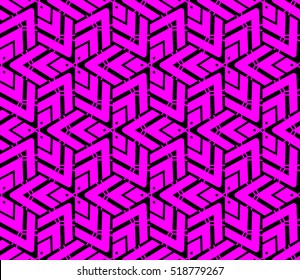 abstract geometric seamless pattern. vector. purple. neon