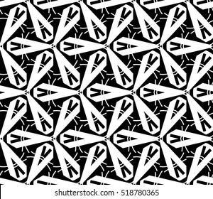 abstract geometric seamless pattern. vector. white and black