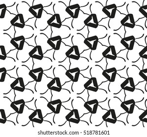 abstract geometric seamless pattern. vector. white and black