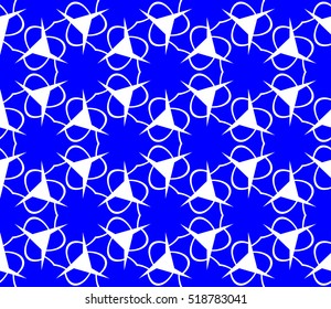 abstract geometric seamless pattern. vector. blue. neon