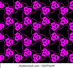 abstract geometric seamless pattern. vector. purple. neon