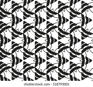 abstract geometric seamless pattern. vector. white and black