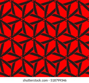 abstract geometric seamless pattern. vector. red and black