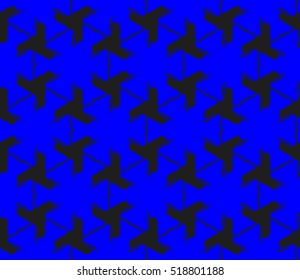 abstract geometric seamless pattern. vector. blue. neon