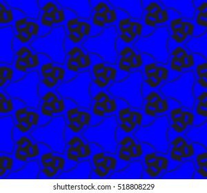 abstract geometric seamless pattern. vector. blue. neon