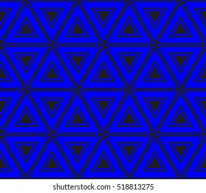 abstract geometric seamless pattern. vector. blue. neon