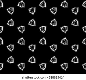 abstract geometric seamless pattern. vector. white and black