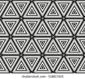 abstract geometric seamless pattern. vector. white and black