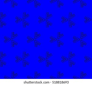 abstract geometric seamless pattern. vector. blue. neon