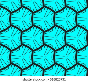 abstract geometric seamless pattern. vector. blue. neon