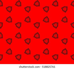 abstract geometric seamless pattern. vector. red and black