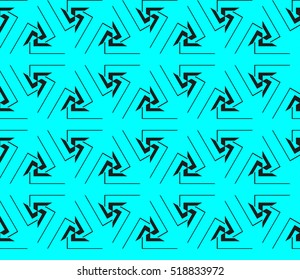 abstract geometric seamless pattern. vector. blue. neon