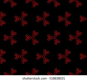 abstract geometric seamless pattern. vector. red and black