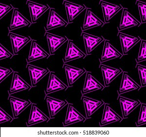 abstract geometric seamless pattern. vector. purple. neon