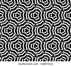 abstract geometric seamless pattern. vector. white and black