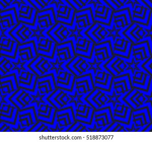 abstract geometric seamless pattern. vector. blue. neon