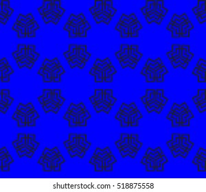 abstract geometric seamless pattern. vector. blue. neon