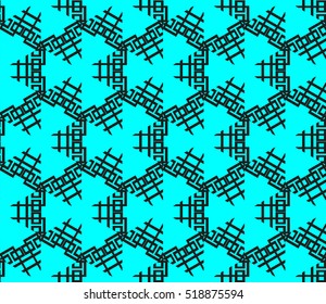 abstract geometric seamless pattern. vector. blue. neon