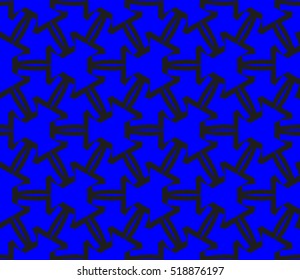abstract geometric seamless pattern. vector. blue. neon