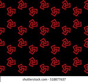 abstract geometric seamless pattern. vector. red and black