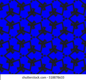 abstract geometric seamless pattern. vector. blue. neon