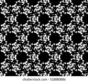 abstract geometric seamless pattern. vector. white and black