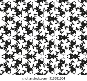 abstract geometric seamless pattern. vector. white and black