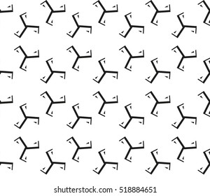 abstract geometric seamless pattern. vector. white and black