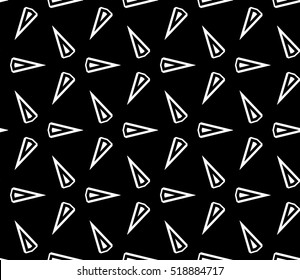abstract geometric seamless pattern. vector. white and black