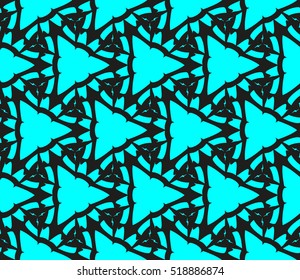 abstract geometric seamless pattern. vector. blue. neon