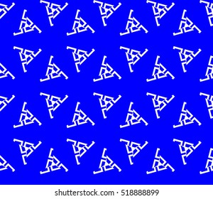 abstract geometric seamless pattern. vector. blue. neon